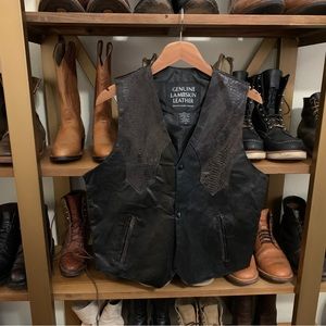 Vintage Western Leather Vest